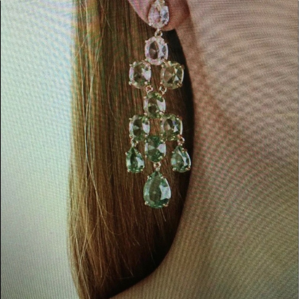 NWT BCBG Stone Green Fashion Earrings Origin$68.00